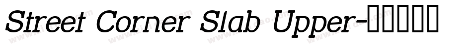 Street Corner Slab Upper字体转换